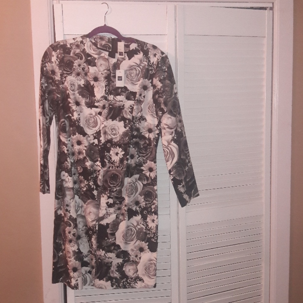 Black and White Floral Dress